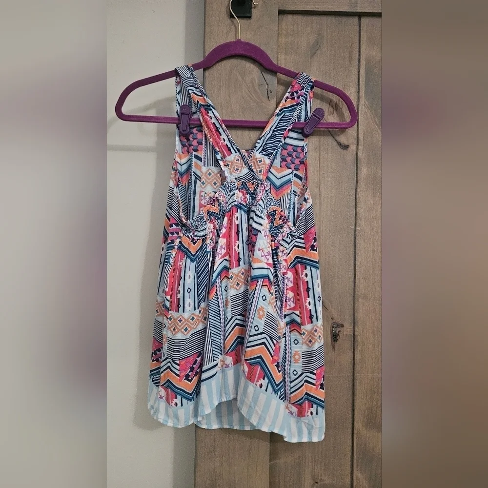 Vera Bradley Geometric Print Lounge Set Tank & Shorts Rayon Size M